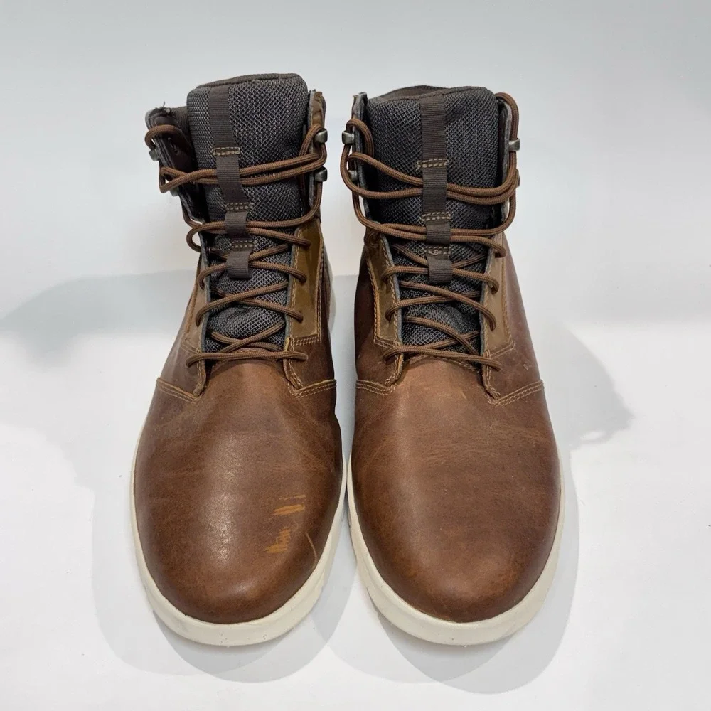 Timberland Boots Men's Size 13 Toffee Brown Leather Parker Street Sneaker‎ Shoes
